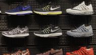 Nike shoes are seen in a shop in Rome, March 30 2016. Reuters/Max Rossi