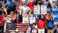  United States fans inside the stadium before the match (REUTERS/Lucy Nicholson)