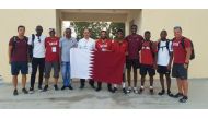 Qatari athletes and officials pose for a photograph during the 2019 Arab Youth Athletics Championships campaign on a high in Rades, Tunisia on Sunday. 