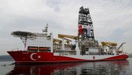 FILE PHOTO: Turkish drilling vessel Yavuz sets sail in Izmit Bay, on its way to the Mediterranean Sea, off the port of Dilovasi, Turkey, June 20, 2019. REUTERS/Murad Sezer/File Photo