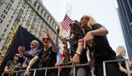 Players of the U.S Women's National Soccer team take part in a Victory Parade and City Hall Ceremony in New York, United States on July 10, 2019. The U.S. won the 2019 FIFA Women's World Cup, beating the Netherlands 2-0 in the final on Sunday in the Frenc