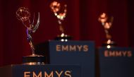 View of the set at the 71st Emmy Awards Nominations Announcement at the Television Academy in North Hollywood, California, on July 16, 2019 / AFP / Valerie Macon 