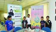 Children taking part in Al Bawasil Health Club programme.