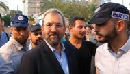 Former Israeli prime minister Ehud Barak attends a rally organised by members of the LGBT community against the Education Minister following his remarks on gay conversion therapy, in the Israeli coastal city of Tel Aviv on July 14, 2019. AFP / Jack Guez 