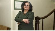 Aida Touma-Sliman at her Hadash party headquarters in Haifa, February 6, 2019. (Photo courtesy: Rami Shllush / Haaretz)