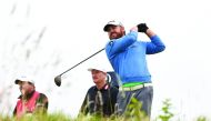 US golfer J.B. Holmes tees off on the 18th hole during the second round of the British Open golf Championships at Royal Portrush golf club in Northern Ireland on July 19, 2019. AFP / Andy Buchanan