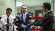 Minister of Foreign Affairs of Turkey, Mevlut Cavusoglu speaks to journalists at Esenboga International Airport in Ankara, Turkey on July 17, 2019. (Özge Elif K?z?l - Anadolu Agency /File Photo)