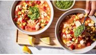  Chicken Orzo Soup with Pesto.  Photo by Stacy Zarin Goldberg for The Washington Post. 