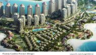 An aerial view of The Pearl-Qatar.
