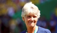 Sweden's women's football team coach Pia Sundhage applauds during a game. (REUTERS/Leonhard Foeger/File photo)