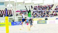 A file picture of the beach volleyball championship at Katara Beach.