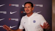 Chelsea manager Frank Lampard arrives for the press conference (Reuters/John Sibley)