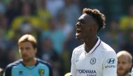 Chelsea's Tammy Abraham celebrates after the match Action Images via Reuters/John Sibley 