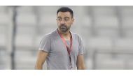 Al Sadd coach Xavi Hernandez during the QNB Stars League match against Al Shahania on Saturday.