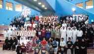  The students of Texas A&M at Qatar pose for a group photo.