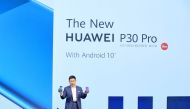 Richard Yu, CEO of Huawei Consumer Business Group, delivering keynote speech at the IFA.