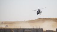 The armoured vehicles and helicopters as Turkey, US start first joint ground patrols as part of efforts to establish safe zone east of Euphrates in Syria on September 08, 2019. Emin Sansar - Anadolu 