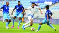 Al Wakrah’s Mohamed Benyettou (left) in action during match against Al Shanania, yesterday.  