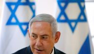 File photo of Israeli Prime Minister Benjamin Netanyahu gestures during a weekly cabinet meeting in the Jordan Valley, in the Israeli-occupied West Bank September 15, 2019. REUTERS/Amir Cohen/File Photo