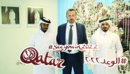 Slavisa Jokanovic during his visit at Al Janoub Stadium.