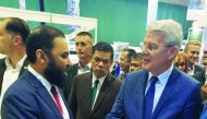 The Qatar Chamber’s Board Member, Dr Mohamed Jawhar Al Mohamed (left), shaking hands with Bosnian Member of Presidency, Shefik Dzaferovic during the event.