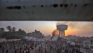 Iraqi protesters gather during a demonstration against state corruption, failing public services and unemployment at Tayaran square in Baghdad on October 2, 2019.  AFP / Ahmad Al-Rubaye
 