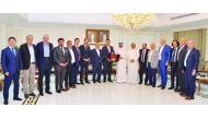 Qatar Chamber ‘s Second Vice-Chairman, Rashid bin Hamad Al Athba, and QC Board Member, Mohamed bin Ahmed Al Obaidli, during their meeting with the visiting Turkish delegation led by Former Turkish Minister of Agriculture and Livestock, Faruk Celik at the 