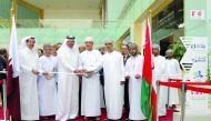 Qatar Chamber’s First Vice-Chairman Mohamed bin Ahmed bin Towar Al Kuwari (third left), with Oman’s Ambassador to Qatar Najib bin Yahya Al Balushi (fourth left) inaugurating the “Oman SMEs Exhibition 2019”, at the Mall of Qatar in Doha yesterday. 