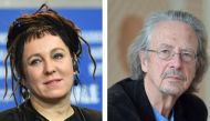 Olga Tokarczuk and Peter Handke (AFP)
