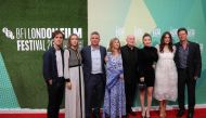 (L-R) British actor Jack Farthing, British actor Hanako Footman, British journalist Martin Bright, British translator Katharine Gun, British film producer Ged Doherty, Chinese producer Melissa Shiyu Zuo, British actor Keira Knightley and South African fil