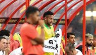 Brazil's forward Neymar (C) looks on from outfield during an international friendly football match between Brazil and Nigeria at the National Stadium in Singapore on October 12, 2019. AFP / Roslan RAHMAN