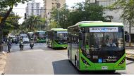 Colombian city of Cali launches a fleet of 26 electric buses, September 2019. (Courtesy of Cali mayor office) 
