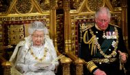Britain's Queen Elizabeth delivers the Queen's Speech during the State Opening of Parliament, next to Charles, Prince of Wales, in London, Britain October 14, 2019. (REUTERS/Toby Melville/Pool)