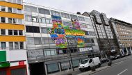 The Haus, an old bank building housing an urban art project in Berlin. AFP / John Macdougall