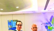 H E Ali Shareef Al Emadi (right), Minister of Finance, with US Treasury Secretary Steven Mnuchin, in Washington, DC.