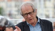 British director Ken Loach gestures on May 13, 2016 at the 69th Cannes Film Festival, southern France. AFP/Alberto Pizzoli