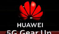 Illuminated Huawei and 5G signs are on display during the 10th Global mobile broadband forum hosted by Chinese tech giant Huawei in Zurich in this file picture. 