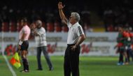 Ricardo Ferreti coach of Tigres gestures during the match against Veracruz during the Mexican Apertura 2019 tournament football match at Luis Pirata Fuente stadium in Veracruz on October 18, 2019.  AFP / Victor Cruz 