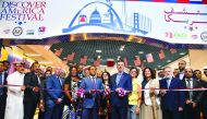 Mohamed Althaf, Regional Director of Lulu Group, and US Chargé d’Affaires, William Grant, with other officials during the opening of the Discover America Festival held at Lulu Hypermarket, Al Messila Branch, yesterday. Pic: Baher Amin / The Peninsula