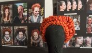 Wigs from the Oscar nominated Mary Queen of Scots are seen during the Oscar Week- Makeup and Hairstyling Symposium on February 23, 2019, in Beverly Hills. AFP / Nick Agro