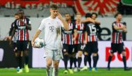 Bayern Munich's Joshua Kimmich looks dejected after Eintracht Frankfurt's Goncalo Paciencia scores their fifth goal REUTERS/Ralph Orlowski 