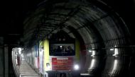 China Railway Express crosses Istanbul's sub-sea tunnel, Marmaray (the railway system linking the eastern and western sides of Istanbul from under the Marmara Sea) in Istanbul, Turkey on November 7, 2019. Ahmet Bolat - Anadolu Agency )
