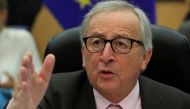 EU Commission President Jean-Claude Juncker attends a meeting of the College of EU Commissioners in Brussels, Belgium November 6, 2019. REUTERS/Yves Herman