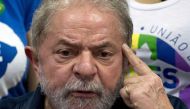 Former Brazilian President Luiz Inacio Lula da Silva speaking during a press conference in Sao Paulo, Brazil, March 4, 2016. AFP / Nelson Almeida
