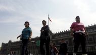 Passengers leave a subway station during a free day of public transport at Zocalo Square in Mexico City, March 17, 2016. Reuters / Henry Romero
 