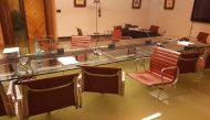 The interior of the Italian Regional Council is seen flooded in Venice, Italy November 13, 2019 in this picture obtained from social media. ANDREA ZANONI/via REUTERS