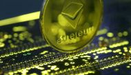 Representation of the Ethereum virtual currency standing on the PC motherboard is seen in this illustration picture dated February 3, 2018. Reuters / Dado Ruvic