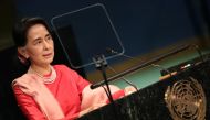 Myanmar Minister of Foreign Affairs Aung San Suu Kyi addresses the 71st United Nations General Assembly in Manhattan, New York, September 21, 2016. Reuters / Carlo Allegri