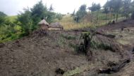 Houses are seen covered by mud after heavy rains caused landslides in the village of Parua, West Pokot County, Kenya November 23, 2019. Picture taken November 23, 2019. REUTERS/Moses Lokeris