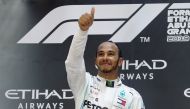 Mercedes' Lewis Hamilton celebrates after winning the race REUTERS/Hamad I Mohammed